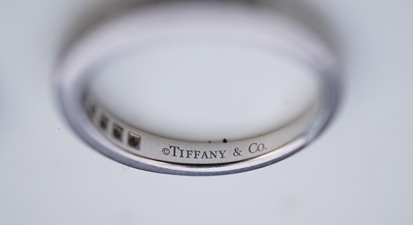 Tiffany & Co., a diamond engagement, eternity and wedding ring set